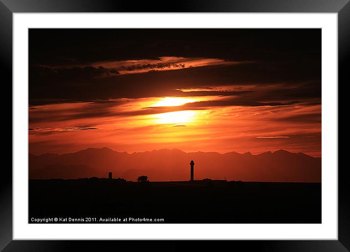 Fire In The Sky Framed Mounted Print by Kat Dennis