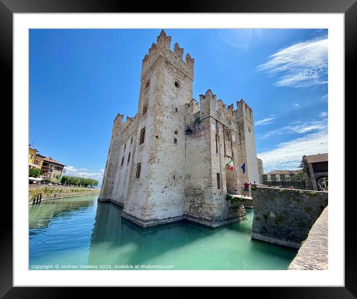 Castle in the lake  Framed Mounted Print by Andrew Sheekey