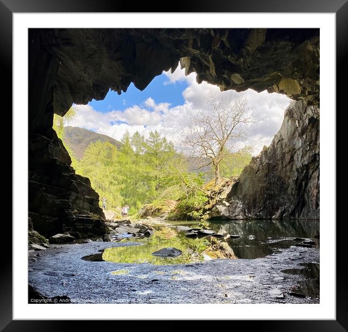 Cave  Framed Mounted Print by Andrew Sheekey