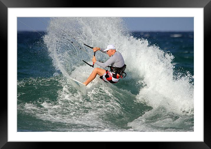 Surfing the Wind Framed Mounted Print by Mal Gresty