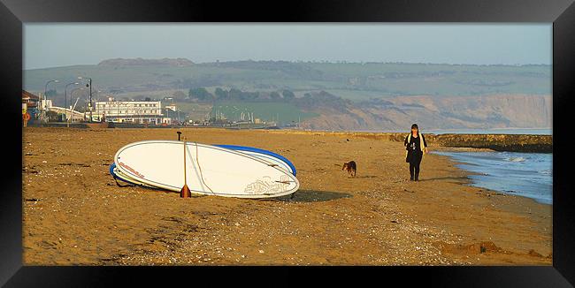 Isle Of Wight Sandown Framed Print by Elaine Whitby