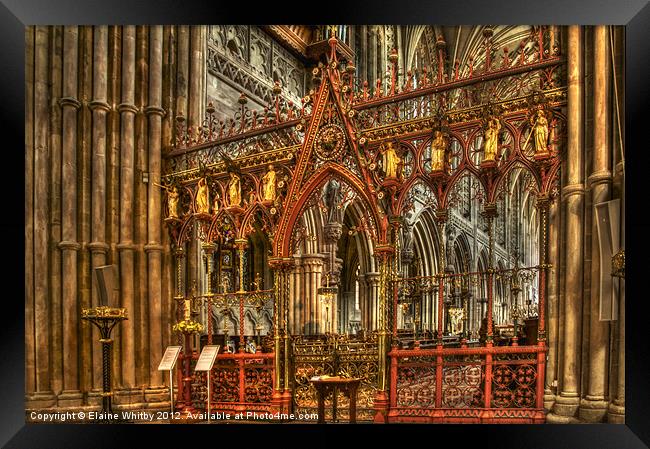 Lichfield Cathedral Framed Print by Elaine Whitby