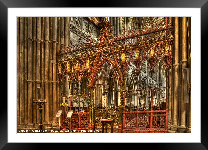 Lichfield Cathedral Framed Mounted Print by Elaine Whitby