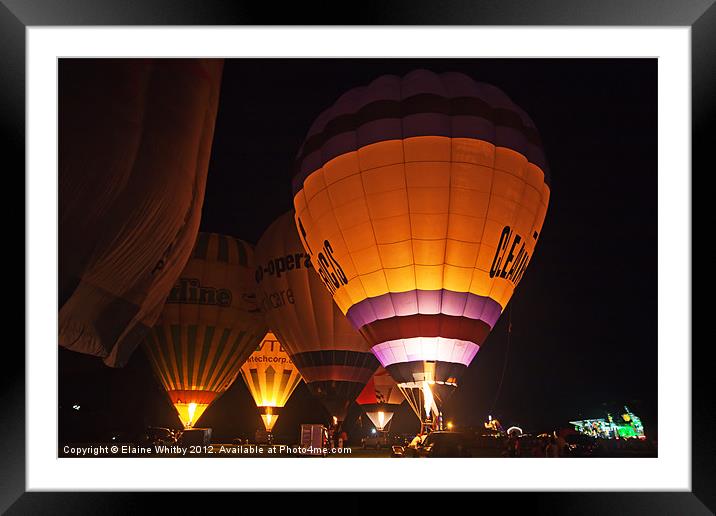 Glow at Night Framed Mounted Print by Elaine Whitby
