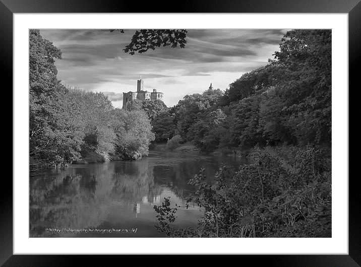Warkworth Castle Framed Mounted Print by Elaine Whitby