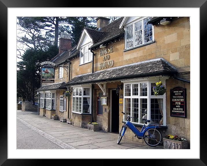 Traditional Pub, Cotswolds Framed Mounted Print by Tammy Winand