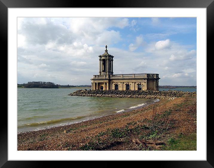 St Matthews Normanton Church, Rutland Water Framed Mounted Print by Tammy Winand