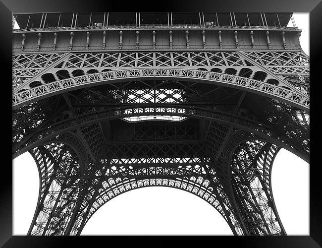 Eiffel Tower Architectural Detail Framed Print by Tammy Winand