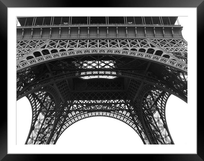 Eiffel Tower Architectural Detail Framed Mounted Print by Tammy Winand