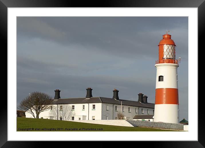 Souter Lighthouse Framed Mounted Print by alan willoughby