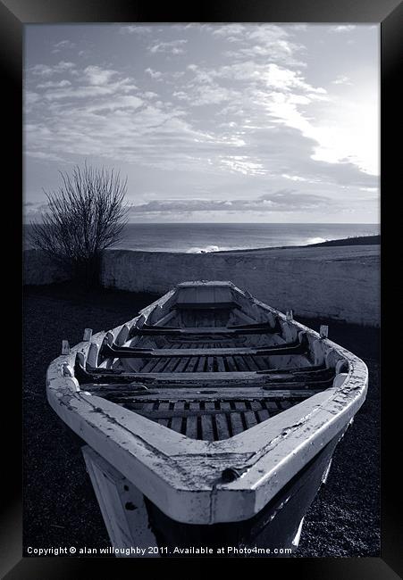The old boat Framed Print by alan willoughby