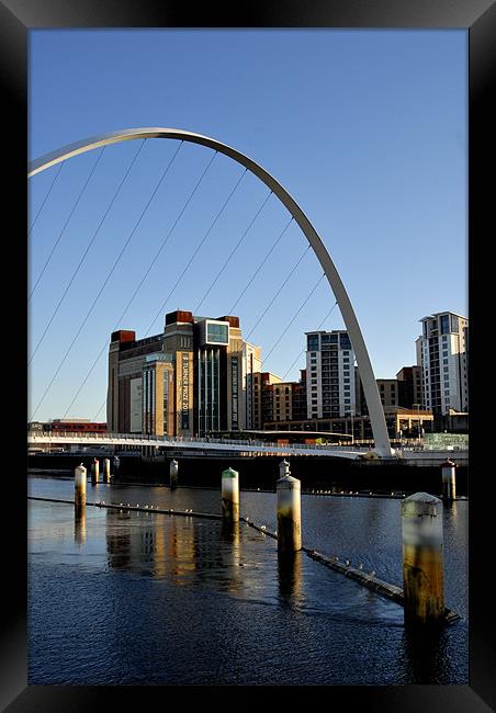 Baltic thro' the Millenium Bridge Framed Print by alan willoughby