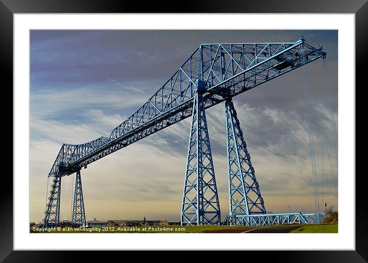 Tees Transporter Bridge Framed Mounted Print by alan willoughby
