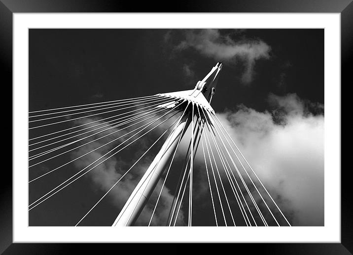 Post and cables Framed Mounted Print by alan willoughby