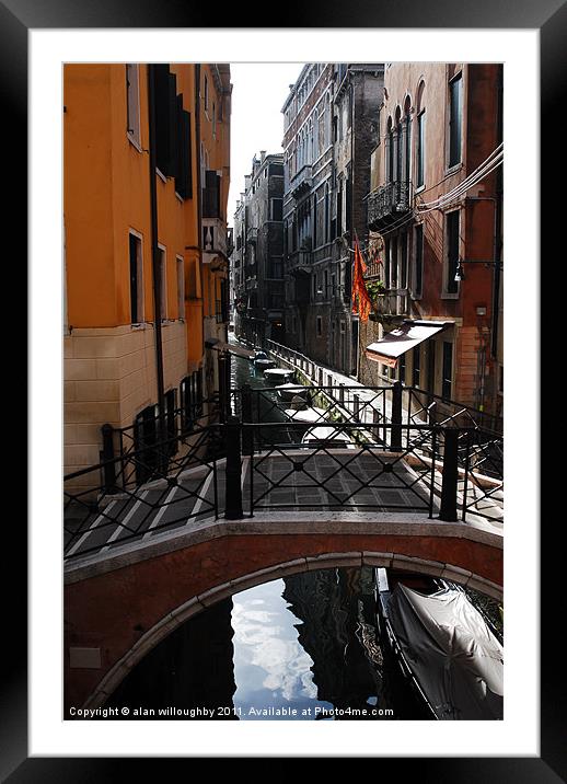 Venice Framed Mounted Print by alan willoughby