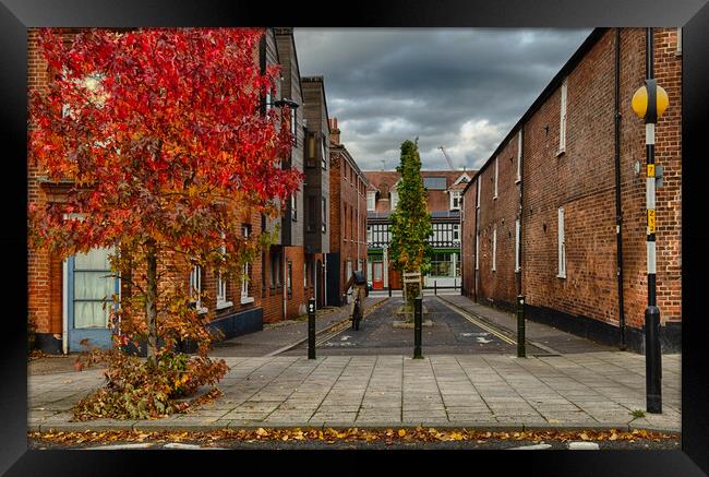 Autumn Splendor in Little Bethel Street Framed Print by Rus Ki