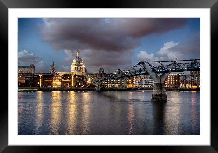 St Paul's Cathedral from across the Thames  Framed Mounted Print by Rus Ki