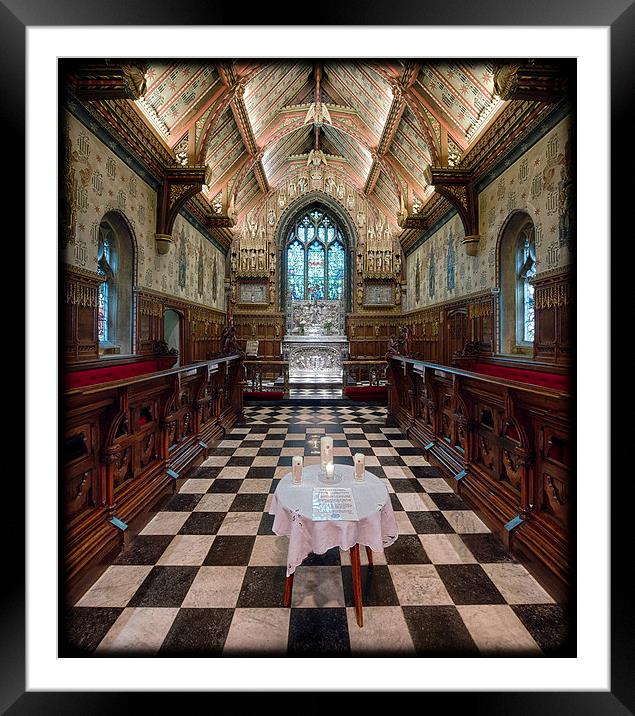 The Exquisite Chequer Chancel Framed Mounted Print by Rus Ki