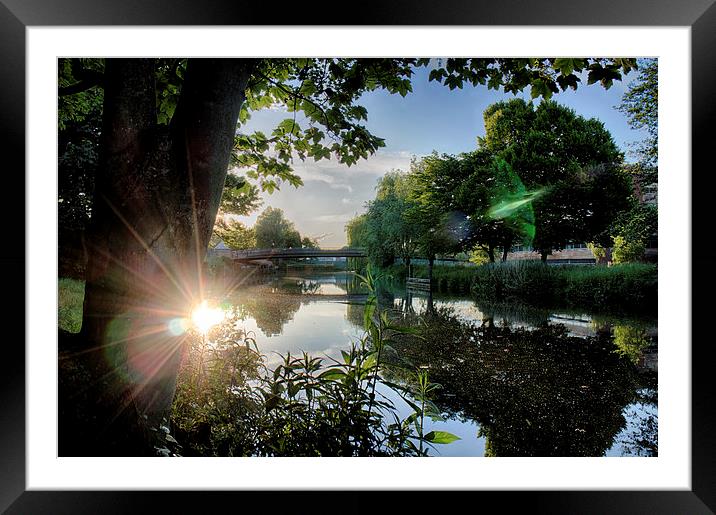 Norwich's River Wensum at Sunset Framed Mounted Print by Rus Ki