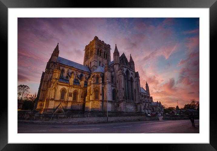 Norwich Cathedral at Dusk Framed Mounted Print by Rus Ki