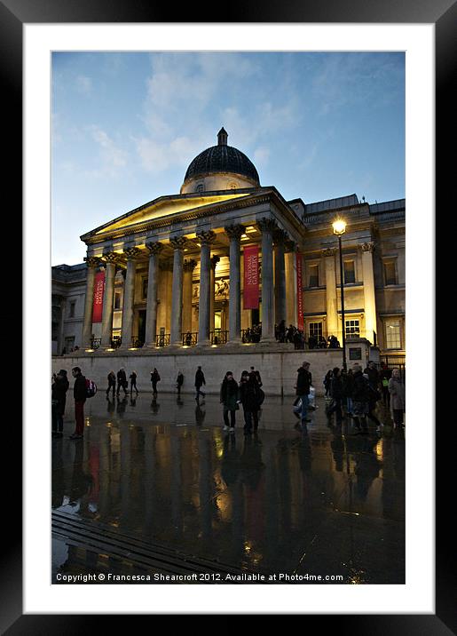 Twilight reflections in London Framed Mounted Print by Francesca Shearcroft