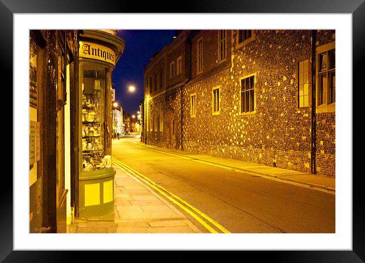 The quiet night, Canterbury Framed Mounted Print by Francesca Shearcroft