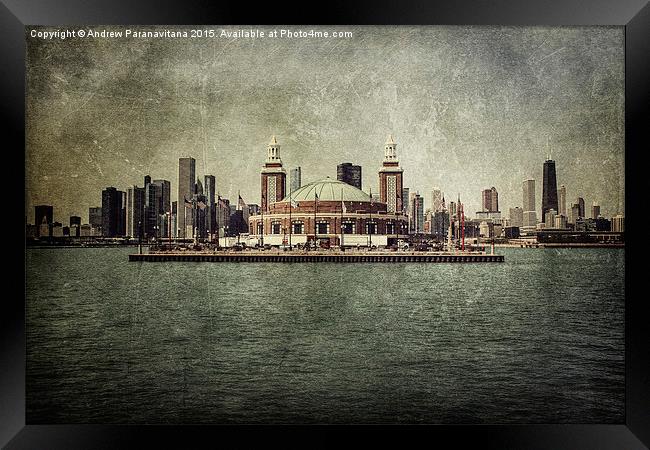  Navy Pier Framed Print by Andrew Paranavitana