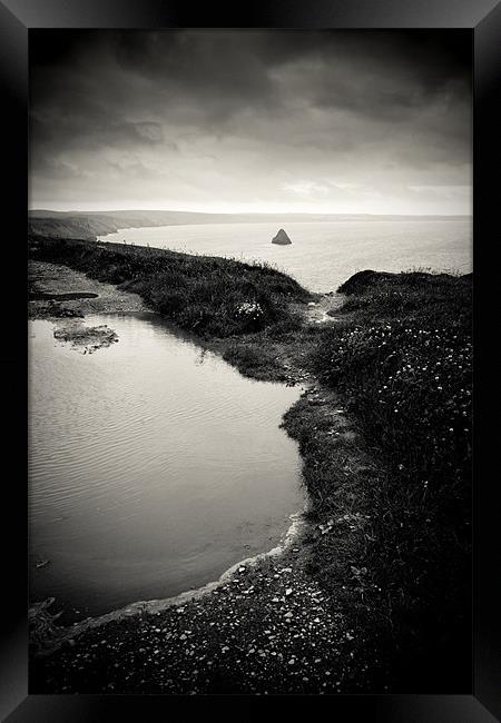 Tintagel Coast Framed Print by Dorit Fuhg
