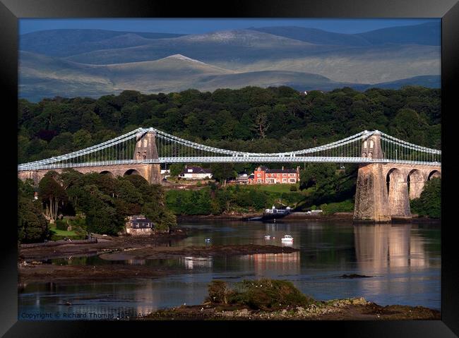 Menai Suspension Bridge Framed Print by Richard Thomas