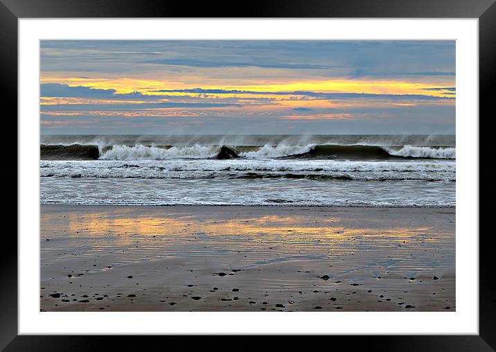 Stormy Beach Framed Mounted Print by Richard Thomas