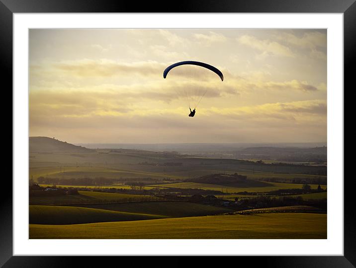 Over the Downs Framed Mounted Print by Richard Thomas
