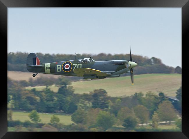 Low level Spitfire Framed Print by Richard Thomas