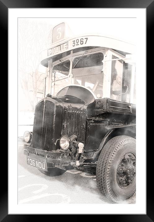 1935 Paris Bus Framed Mounted Print by Richard Thomas