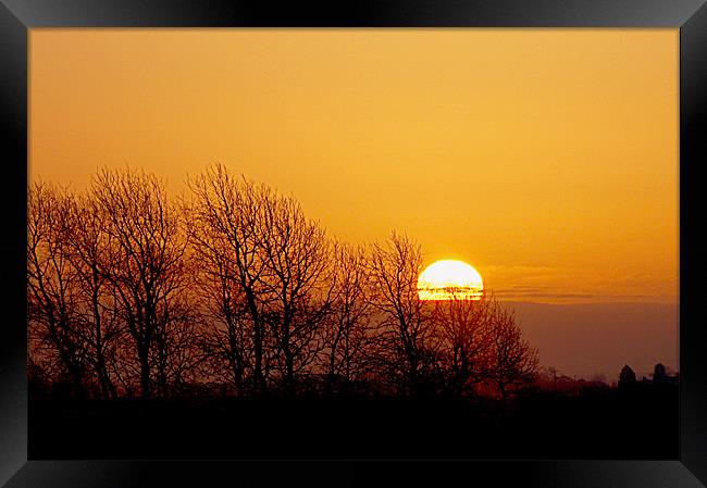 sunrise over the fens Framed Print by Elouera Photography