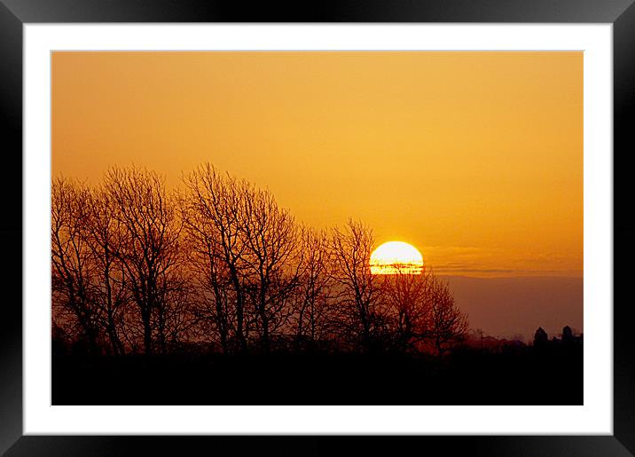 sunrise over the fens Framed Mounted Print by Elouera Photography