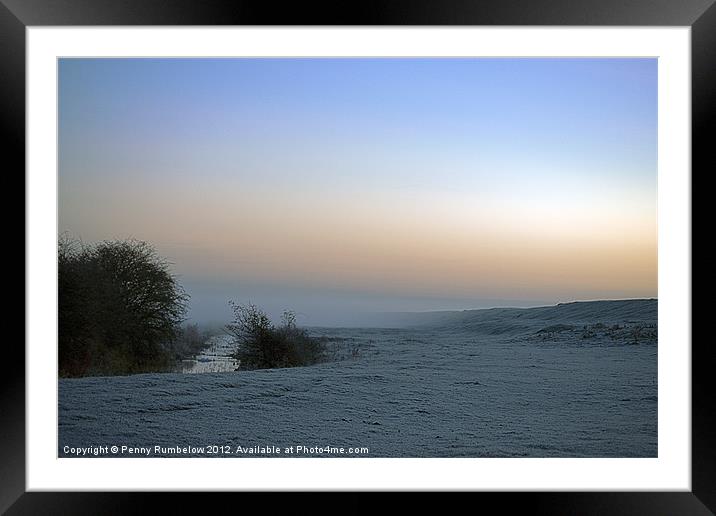 misty morning in the fens Framed Mounted Print by Elouera Photography