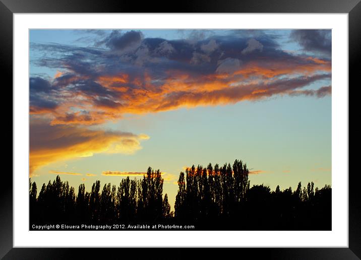 sunset over the fens Framed Mounted Print by Elouera Photography