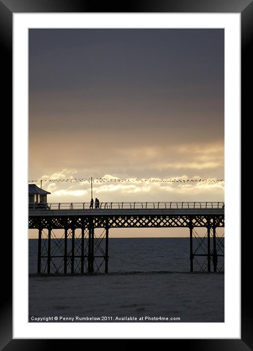 a stroll on the pier Framed Mounted Print by Elouera Photography