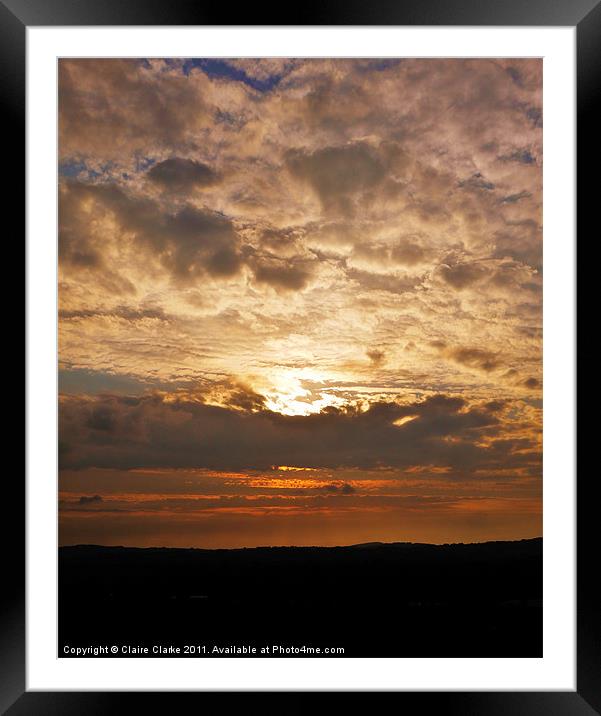 The Hidden Setting Sun Framed Mounted Print by Claire Clarke