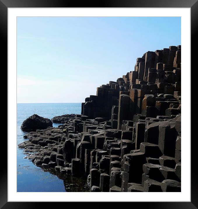 Giants Causeway Framed Mounted Print by Claire Clarke