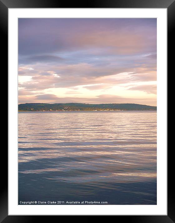 Belfast Lough at Dusk Framed Mounted Print by Claire Clarke