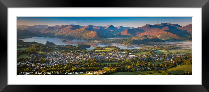 Keswick, the Western Fells and Derwentwater Framed Mounted Print by rob grange
