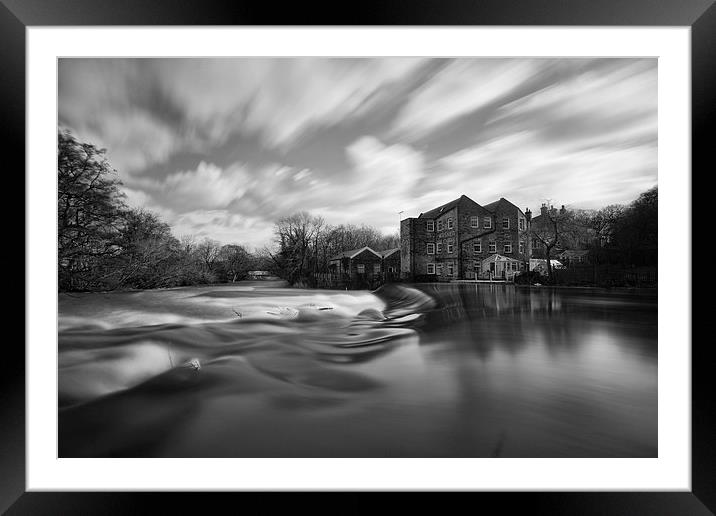  top weir saltaire mono Framed Mounted Print by simon sugden