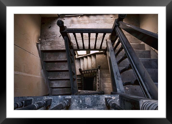  old mill stairs  Framed Mounted Print by simon sugden