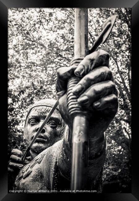 Statue of Robin Hood Framed Print by Martyn Williams