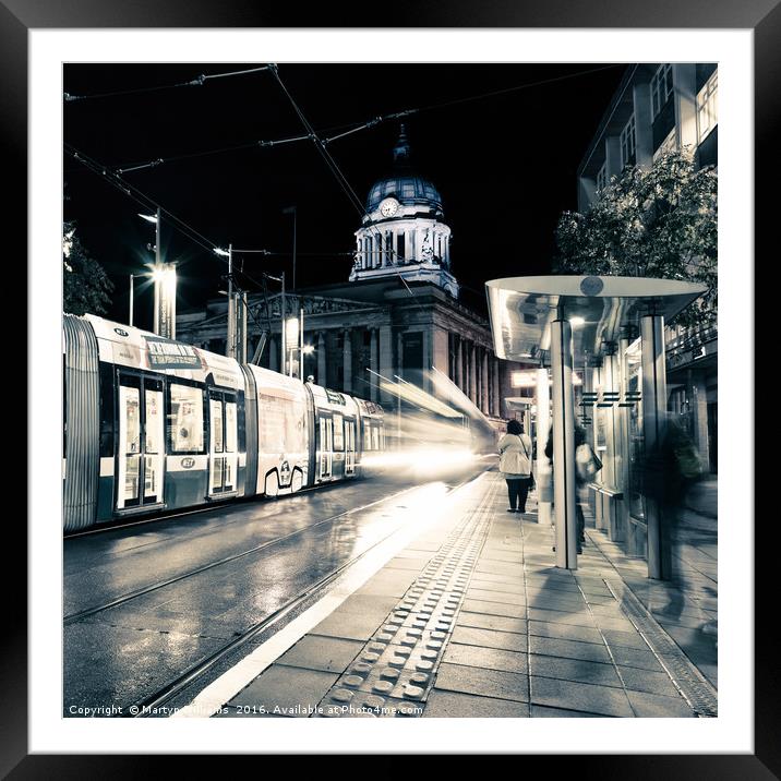 Nottingham At Night Framed Mounted Print by Martyn Williams