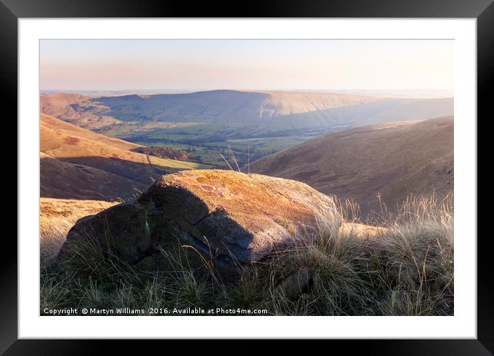 Gritstone Above Crowden Clough Framed Mounted Print by Martyn Williams