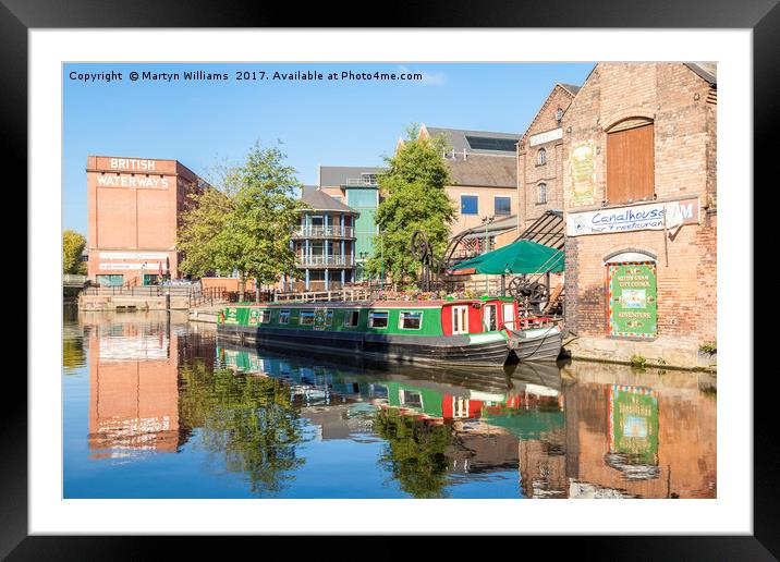 Nottingham and Beeston Canal Framed Mounted Print by Martyn Williams
