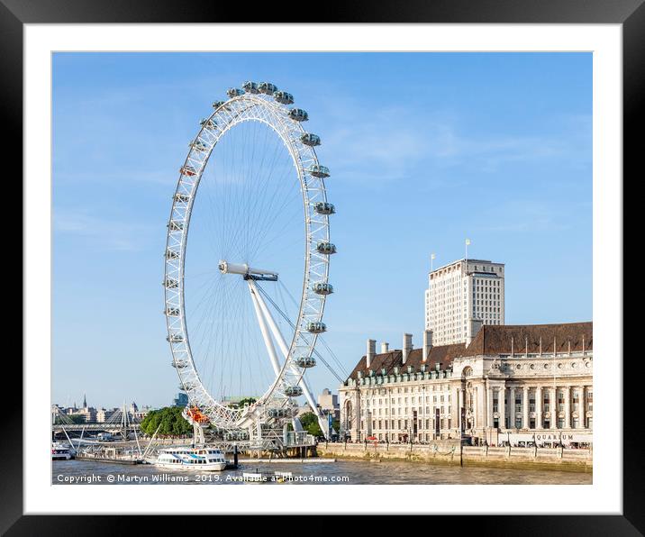 London Eye Framed Mounted Print by Martyn Williams