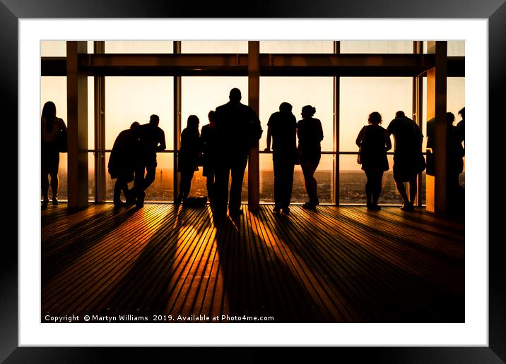Viewing London From The Shard Framed Mounted Print by Martyn Williams
